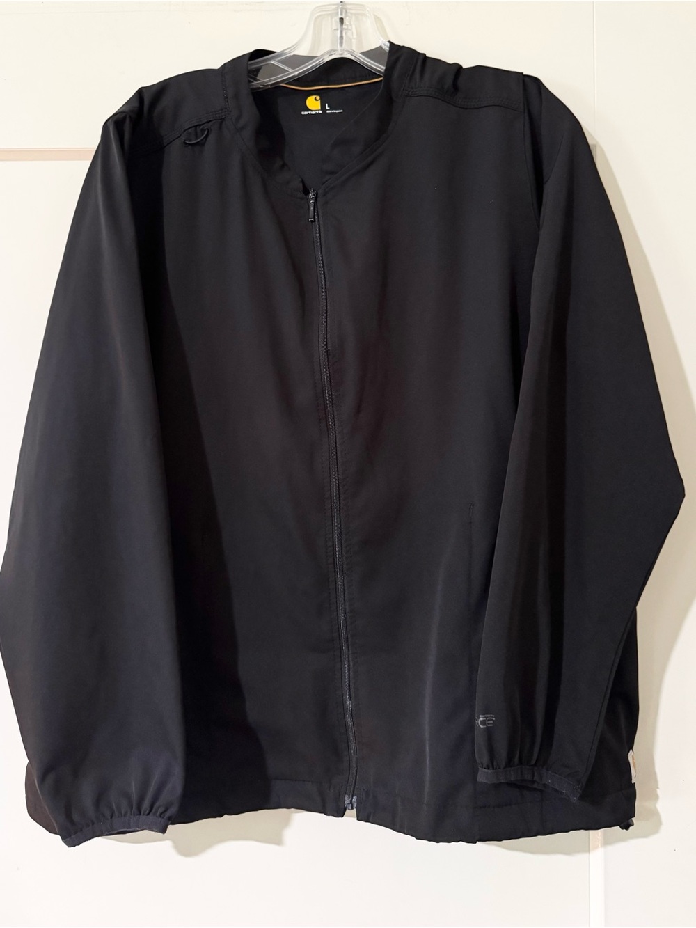 Women’s Carhartt Force Black Scrub Full Zip Up Jacket Size L Large